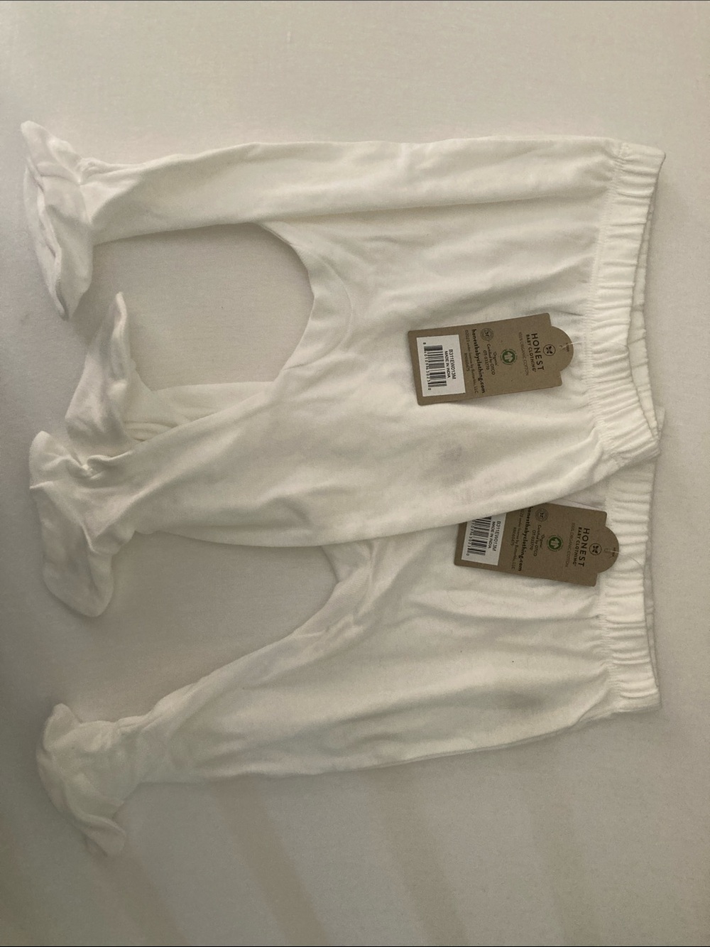 The Honest Company White Footed Baby Pants - 2 Pack
